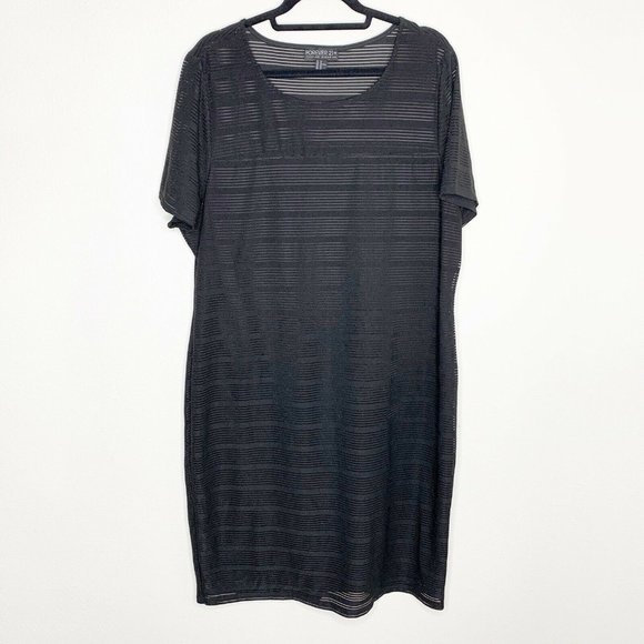 Forever21 Plus Bodycon Mini Dress Solid Black 3X - Picture 8 of 8